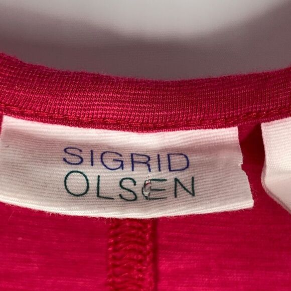 Sigrid Olsen Women's Side Vent Pullover Tank Top Red pink  Size Medium - Picture 6 of 9